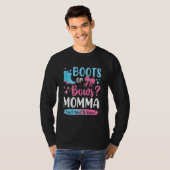 T-shirt Genre Révéler Bottes Ou Vaches Momma Correspondant (Devant entier)