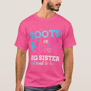 T-shirt Genre Révéler Bottes Ou Vaches Soeur Correspondant