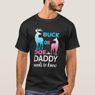 T-shirt Genre Révéler Buck ou Doe Daddy T Shirt