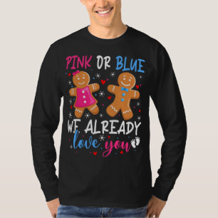 T-shirt Genre Révéler Gingerbread Mignonne Rose Ou Bleu