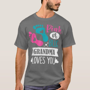 T-shirt Genre Révéler Grossesse Rose Ou Bleu Grand-mère Ai
