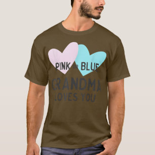 T-shirt Genre Révéler Grossesse Rose Ou Bleu Grand-mère Ai