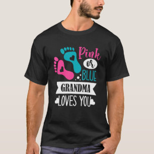 T-shirt Genre Révéler Grossesse Rose Ou Bleu Grand-mère Ai