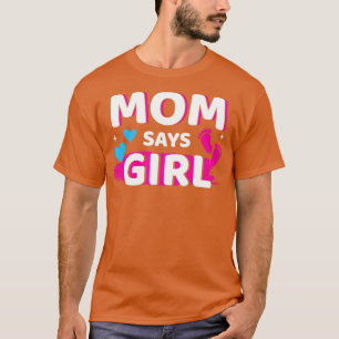 T-shirt Genre révéler maman dit fille jumeler famille bébé