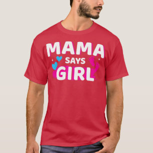 T-shirt Genre révéler maman dit fille jumelle bébé famille