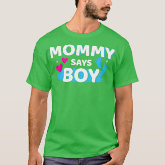 T-shirt Genre révéler maman dit garçon jumeler bébé famill
