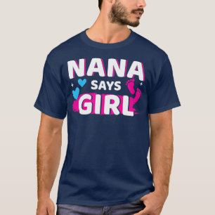 T-shirt Genre révéler nana dit fille jumelée famille bébé