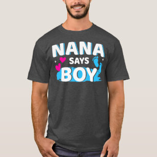 T-shirt Genre révéler nana dit garçon jumelé famille bébé 