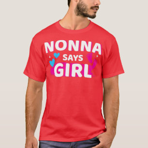 T-shirt Genre révéler nonna dit fille jumelle bébé famille
