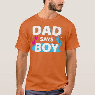T-shirt Genre révéler papa dit garçon jumelé famille bébé 