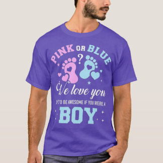 T-shirt Genre révéler rose ou bleu vous aime mais génial s