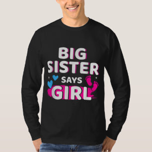 T-shirt Genre révéler soeur dit fille jumelle bébé