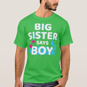 T-shirt Genre révéler soeur dit garçon jumelé bébé famille