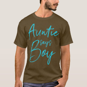 T-shirt Genre révéler tante dit garçon jumeler bébé famill