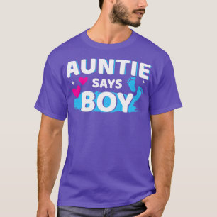 T-shirt Genre révéler tante dit garçon jumeler bébé famill