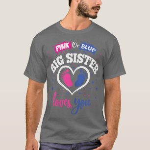 T-shirt Genre Revey Party Douche rose ou bleu grande soeur