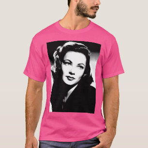 T-shirt Genre Tierney Linocut En Blanc Noir