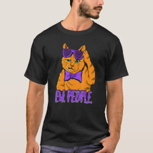 T-shirt Gens beurk Chat Rétro Fête Chat Minou