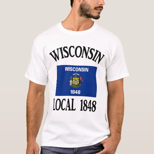 T-shirt Gens du pays 1848 du Wisconsin (Devant)