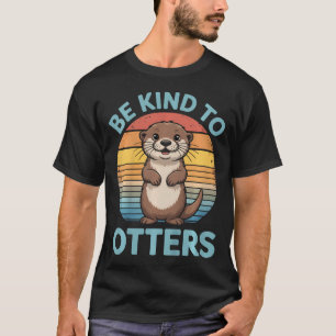 T-shirt Gentil avec les loutres - Animaux de mer loutres M