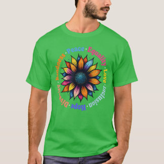 T-shirt Gentillesse Paix Égalité Amour Espoir Diversité Hu