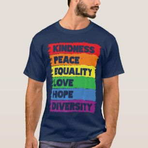 T-shirt Gentillesse Paix Égalité Amour Espoir Diversité Pr
