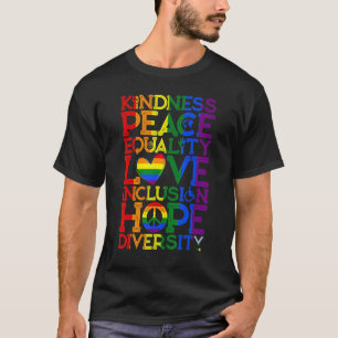 T-shirt Gentillesse Paix Égalité Inclusion Diversité Humai