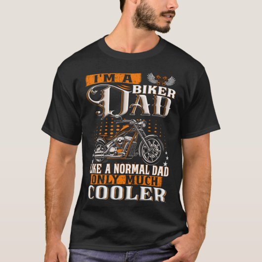 T-shirt Gentlemen Funny - Je suis un papa de Biker qui dit (Devant)
