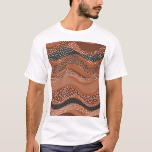 T-shirt Géo Naturel Vif : Minimaliste Sans Couture.