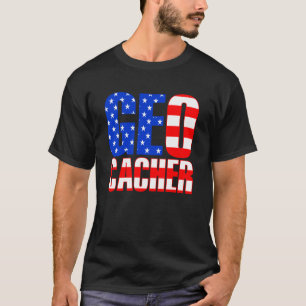 T-shirt Geocacher américain