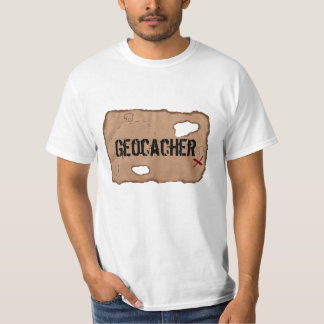 T-Shirt : Geocacher (Carte des trésors). BLANCHE
