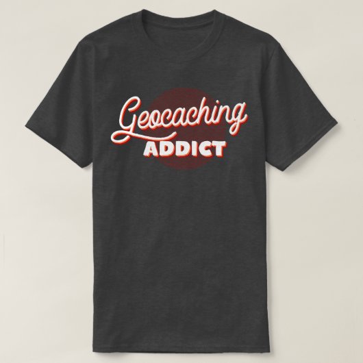 T-shirt Géocaching Addict Retro (Design devant)
