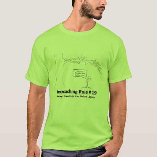 T-shirt Geocaching DNF - Encouragement 2 (Devant)