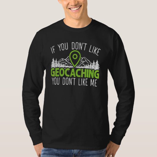 T-shirt Géocaching Géocacher Cache Gps Tracking Trésor H (Devant)