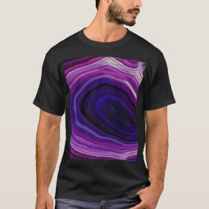 T-shirt Géode violette à torsion tombante