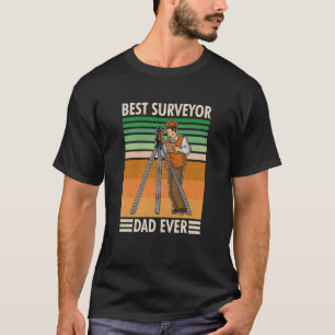 T-shirt géodésie de l'arpenteur ingénieur en arpentage thé
