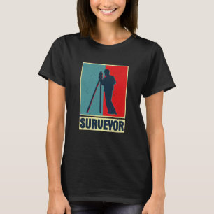 T-shirt géodésie de l'arpenteur ingénieur en arpentage thé
