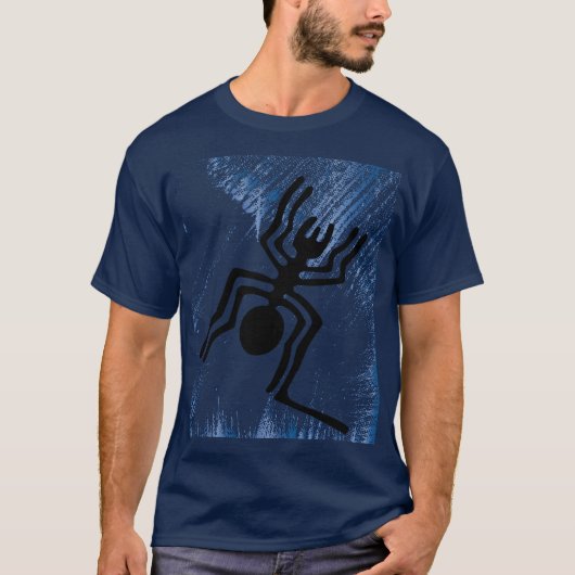 T-shirt Geoglyphes de Nazca Lines - Ancien araignée bleue (Devant)