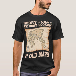 T-shirt Géographe Carte du monde Cartographe Géographie Gé
