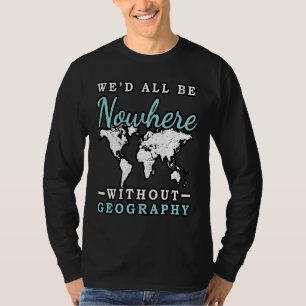 T-shirt Géographe Carte du monde Géographe de la Terre Éco