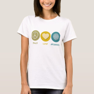 T-shirt Géographie d'amour de paix