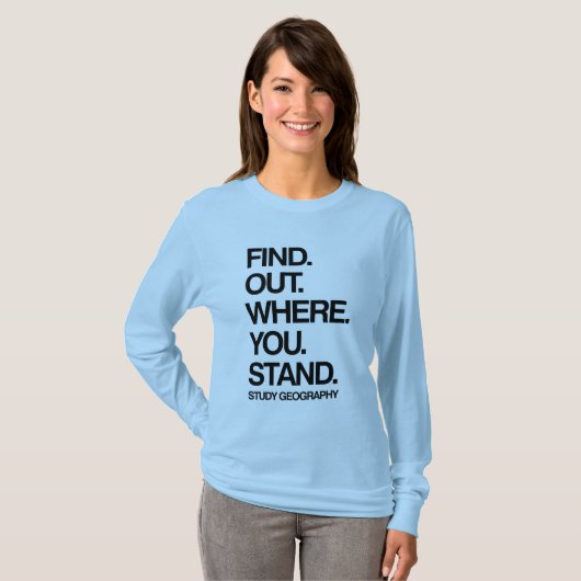 T-shirt Géographie des études (Devant entier)