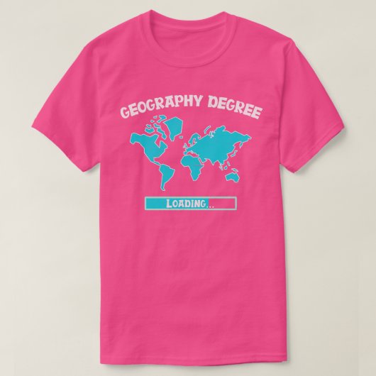 T-shirt Géographie Diplôme Chargement Enseignant Étudiant  (Design devant)