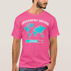 T-shirt Géographie Diplôme Chargement Enseignant Étudiant 