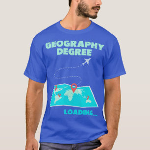 T-shirt Géographie Diplôme Chargement Enseignant Étudiant 