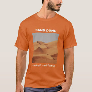 T-shirt géographie dune de sable au Texas Orange