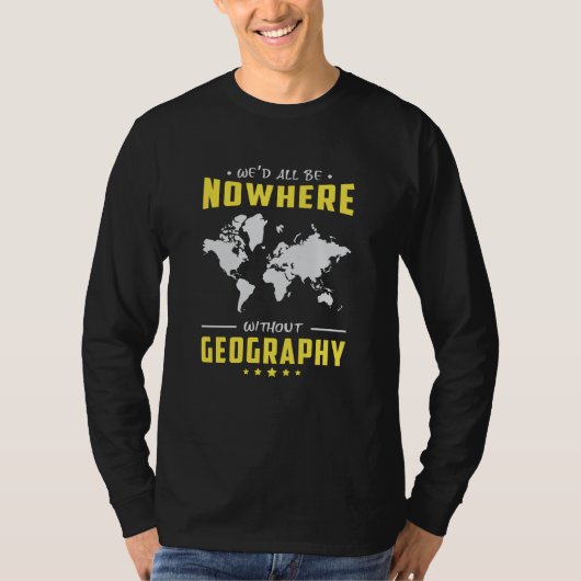 T-shirt Géographie Professeur Funny Monde Continents Carte (Devant)