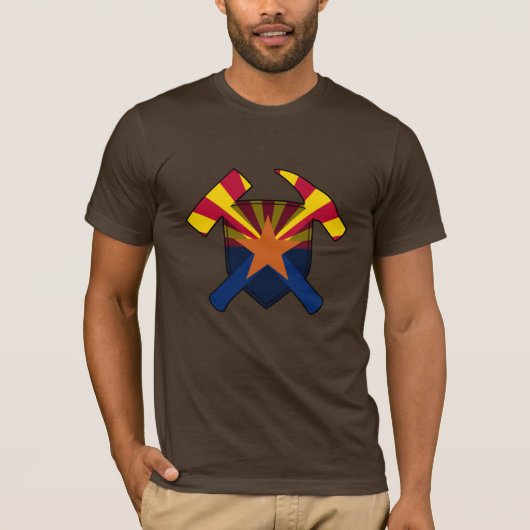 T-shirt Géologie de l'Arizona - marteau de roche et boucli (Devant)