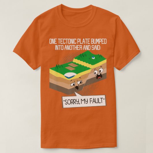 T-shirt Géologie des plaques tectoniques Séisme de l'ensei (Design devant)