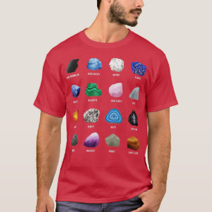 T-shirt Géologie Ores Minéraux Gemmes et Crystals Rock Drô